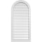 Ekena Millwork Round Top Surface Mount PVC Gable Vent: Functional, w/ 2"W x 2"P Brickmould Sill Frame, 20"W x 42"H GVPRT20X4203SF - alternate 1